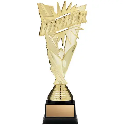 A golden trophy with a star and the word 'WINNER' on top.