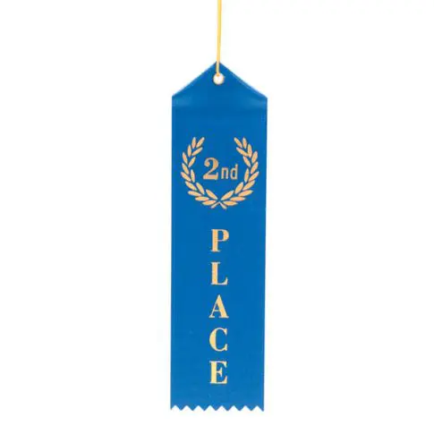 Blue ribbon awarded for 2nd place.