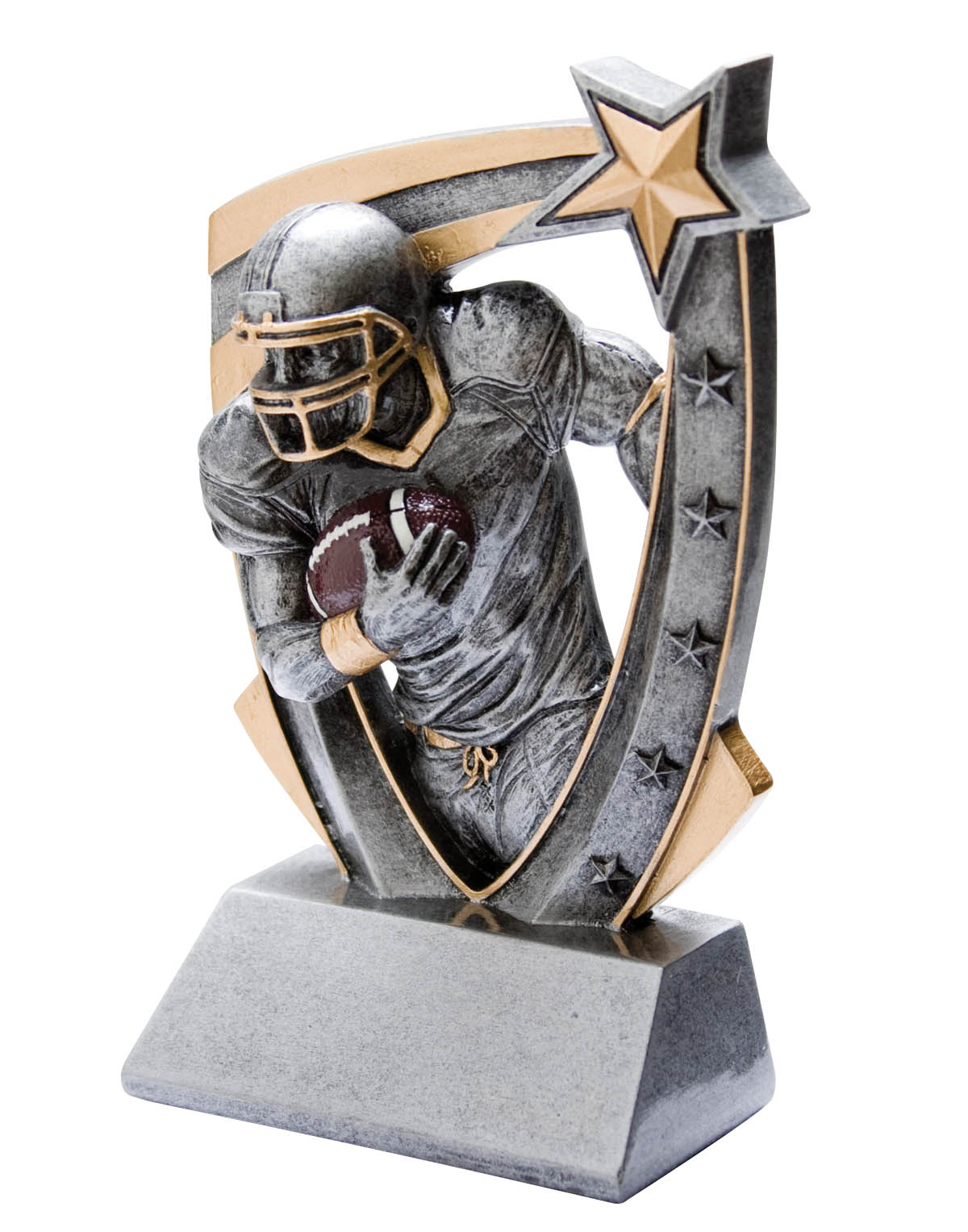 glossy star resin football trophy award RST525 