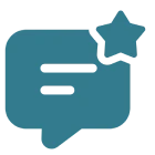 Message icon with star symbol